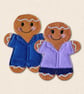 Carer Gingerbread Decoration - Embroidered Care Worker Character
