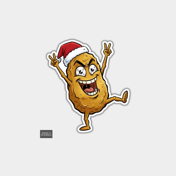 Unique Funny Christmas Sticker Xmas Decal For Adults - Cheeky Potato