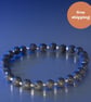 Bracelet lava Bead and sterling silver stretch handmade - Image 2