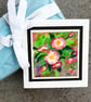 Sweet Briar. Handpainted Floral Rose Blank Greetings Card. Handmade Gift.  - Image 8