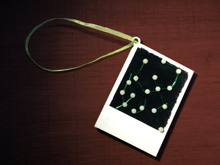 Digital SLS Ghost - Dancing Stick Man - Hanging Decoration - Polaroid 