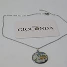 Hand Crafted Pretty Pendant - Made Using Liberty Print Fabric 
