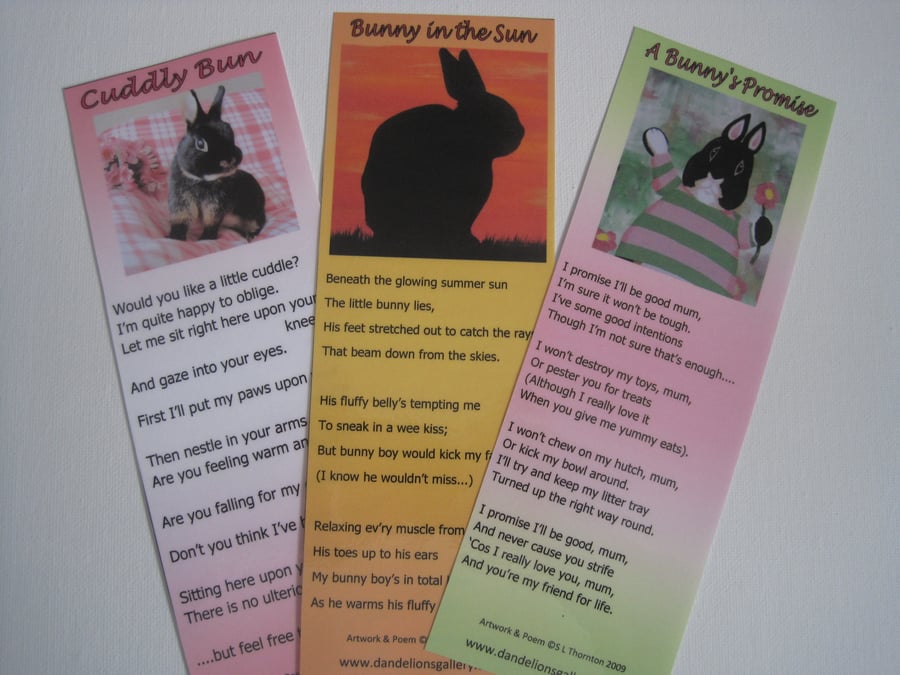Bunny Poem Bookmarks