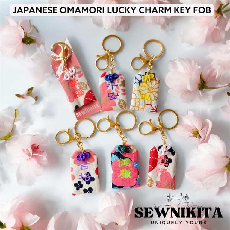Japaneses Omamori Lucky Charm Key Fob