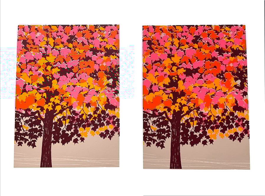 'Autumnal' screen print - Perfectly Imperfect