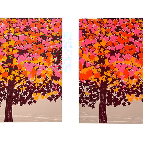 'Autumnal' screen print - Perfectly Imperfect
