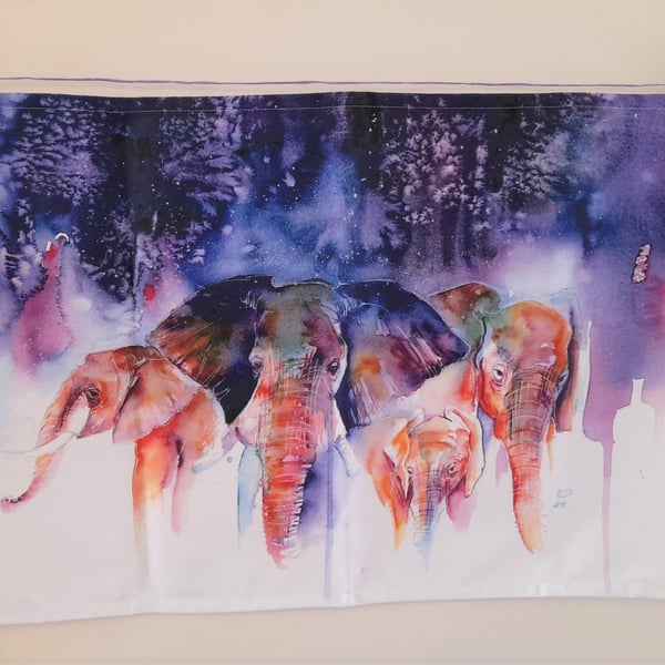 Elephants Tea Towel