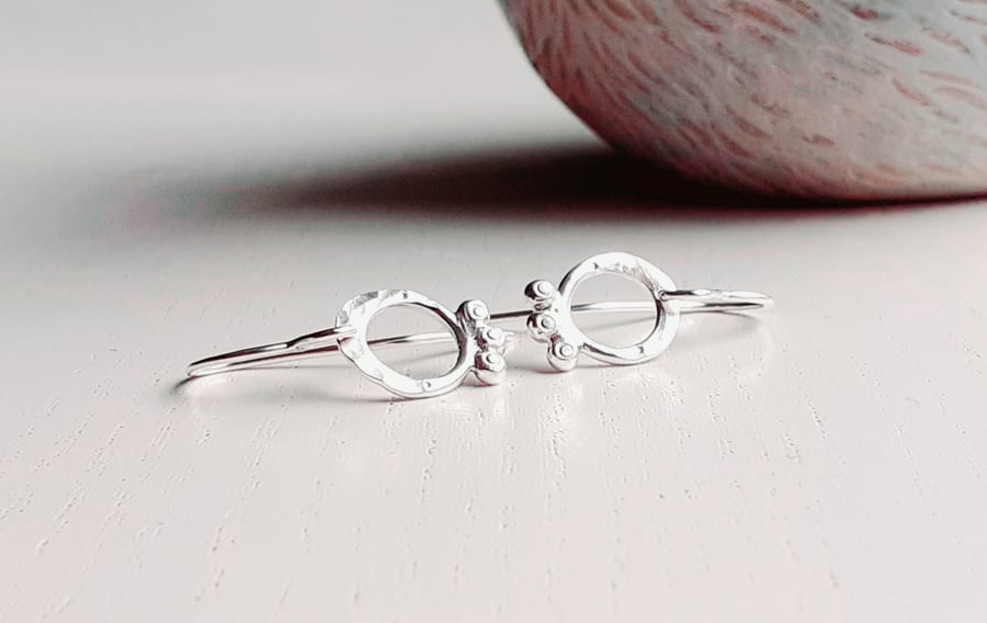 STERLING SILVER Drop Earrings, Handmade Urban Jewellery Design