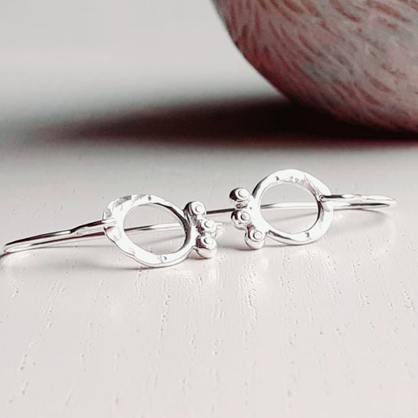 STERLING SILVER Drop Earrings, Handmade Urban Jewellery Design