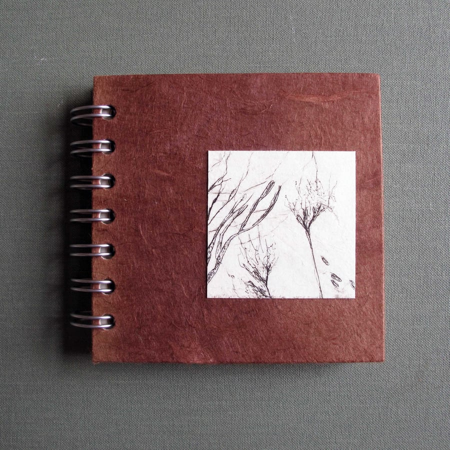 Small sketch book with original print decoration