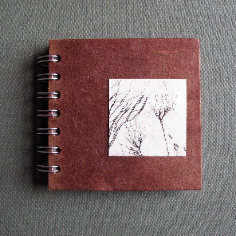 Small sketch book with original print decoration