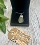 Handmade 925 Sterling Silver Pendant Necklace - Unique Jewellery Green Sea Glass - Image 3