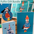 Puffin art bundle gift set