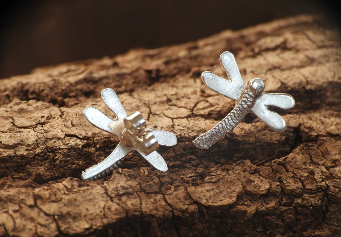 Dainty dragonfly earrings