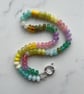 Pastel Gummy Hand Knotted Beaded Gemstone Necklace