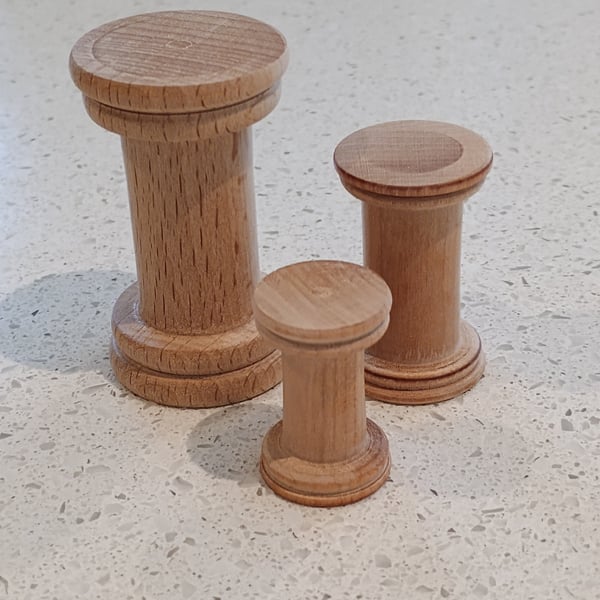 Hardwood Bobbins Spools for cotton or other threads. Hand made to order 