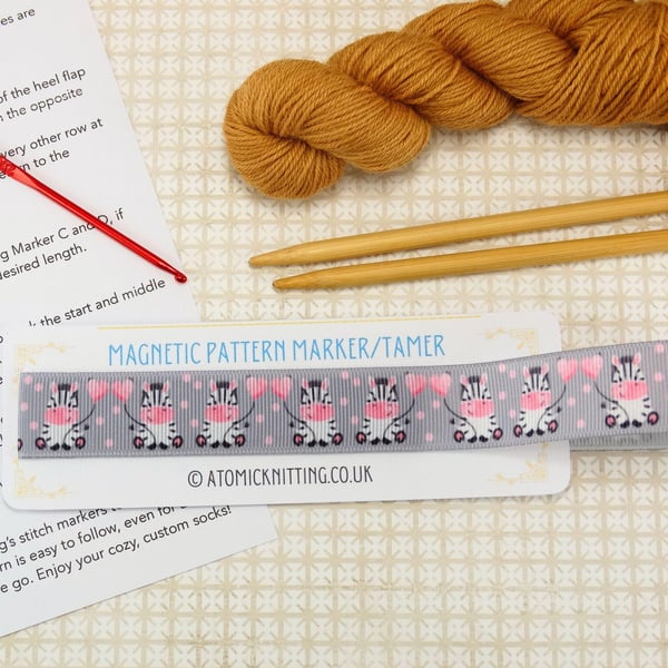 Magnetic Pattern Marker Tamer Guide - Zebra Love - 19.5cmA4Letter Size