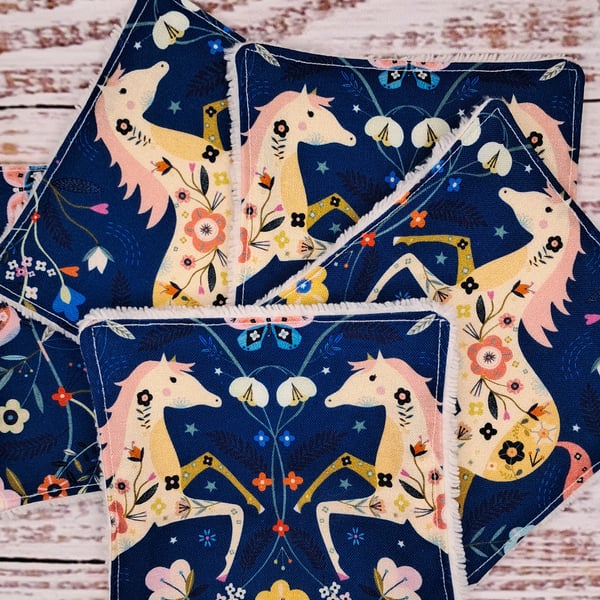 Horse reusable bamboo wipes (set of five)