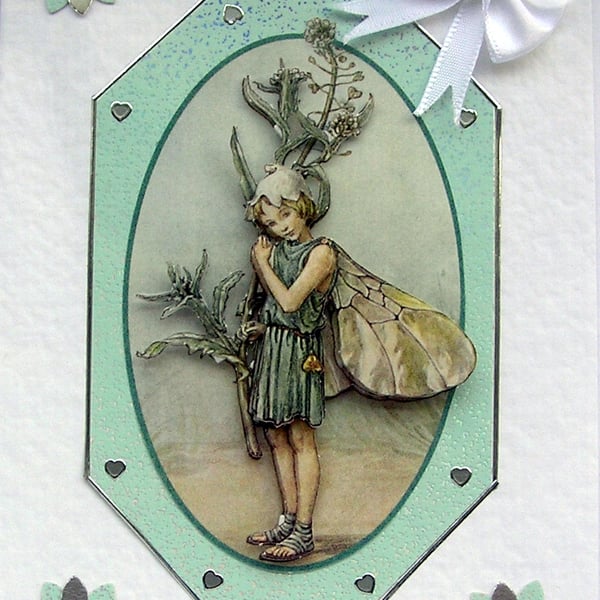 Fairy Hand Crafted 3D Decoupage Greeting Card - With Love (2545)