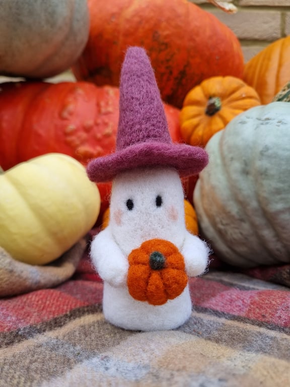Wooly Needlefelted Witchy Ghost - Winifred