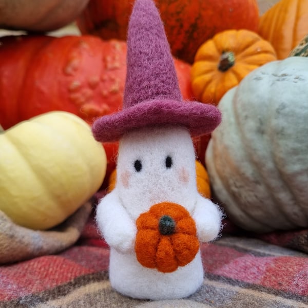 Wooly Needlefelted Witchy Ghost - Winifred