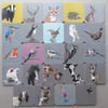 4 coasters (your own selection including 'British Birds', 'Farm Animals' & Bee)
