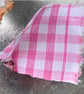 4 Metres of Pink and White Gingham Fabric Dressmaking Fabric Polycotton - Image 4