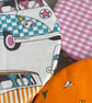 Reusable bowl covers - set of three. Camper vans, and checks - Image 4