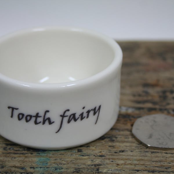 Porcelain tooth fairy dish