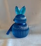 Little Blue coloured Spring Bunny Ornament - Resin - Image 3