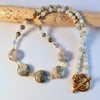 Peace Jade Necklace With New Jade And Swarovski Crystals - Handmade In Devon