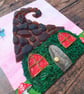 Whimsical sea glass and sea pottery fairy house - Image 6