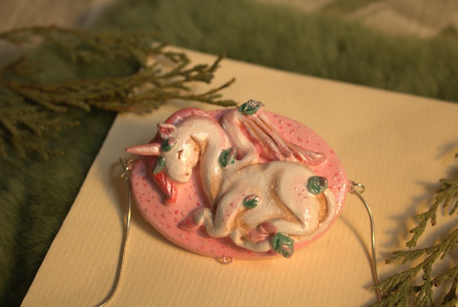 Sleepy Unicorn Necklace