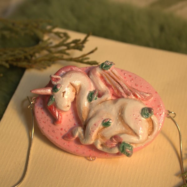 Sleepy Unicorn Necklace
