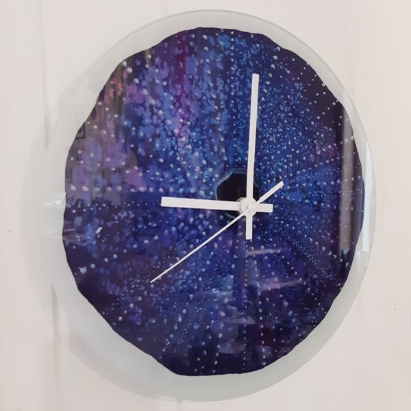 Sea Urchin Glass Wall Clock