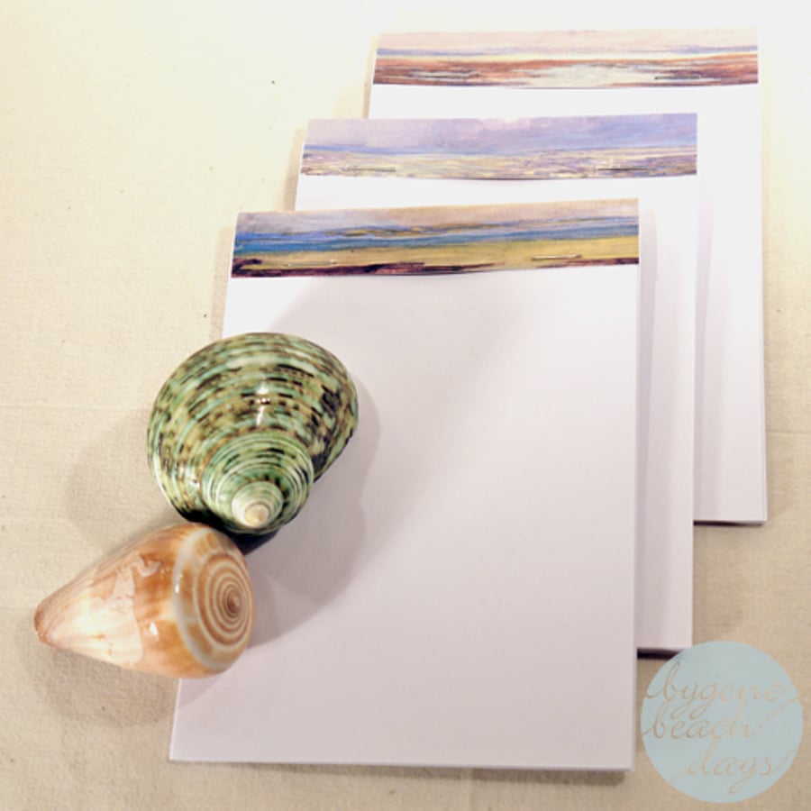 3x Shopping List Note Pads  BYGONE BEACH DAYS