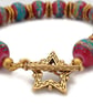 Pink & Turquoise Bracelet & Earrings Set - Image 2