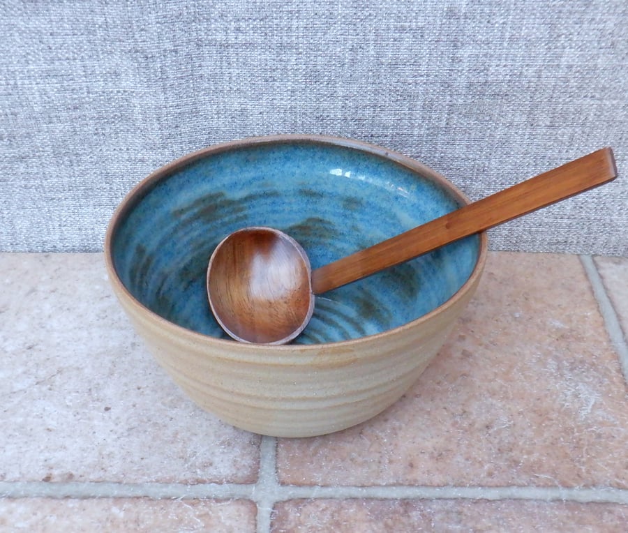 Large noodle ramen serving bowl hand thrown stoneware second reduced
