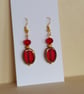 Red Stained Glass Earrings - Image 4