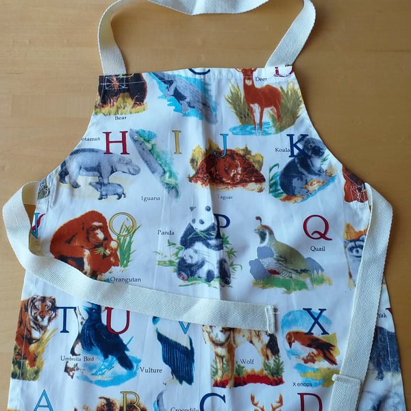 Animal Alphabet Apron age 2-6 approximately, SALE