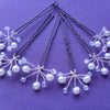  Sale was 12.00 now 7.50 Crystal and Glass Pearl Hair Pins