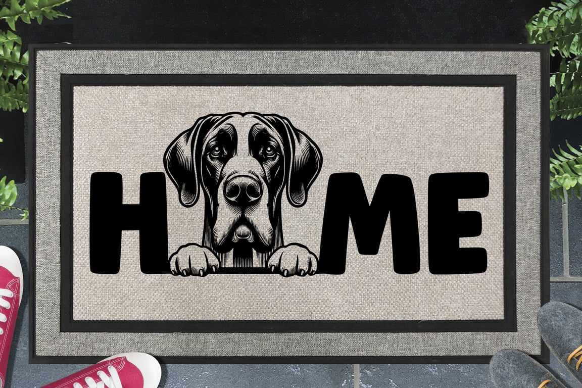 Great Dane Home Door Mat - Great Dane Welcome Mat - All Weather, 45x70cm 