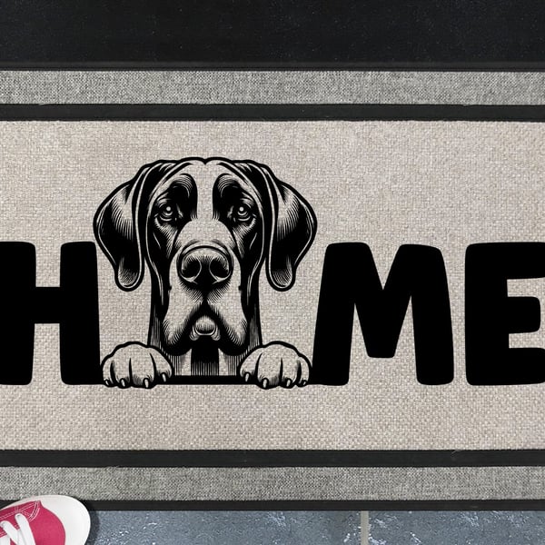 Great Dane Home Door Mat - Great Dane Welcome Mat - All Weather, 45x70cm 