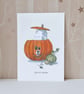 Limited Edition A4 Autumn Dog Art Print – "Jack-O'-Lantern" Pumpkin - Image 2