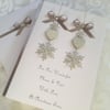 Personalised Handmade Christmas Card Mum Dad Any Names Couples Snowflakes