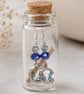 Blue Moon Crystal Earrings in a  Message Bottle 