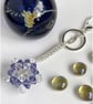 Handbag Charm, Purple & Clear Crystal Star with a Chainmaille Chain and Keyring - Image 5