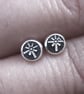 Sterling silver star burst stud earrings, Small earring studs - Image 8