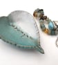 Ring, earring dish, pottery, giftware, turquoise, white, home decor - Image 2