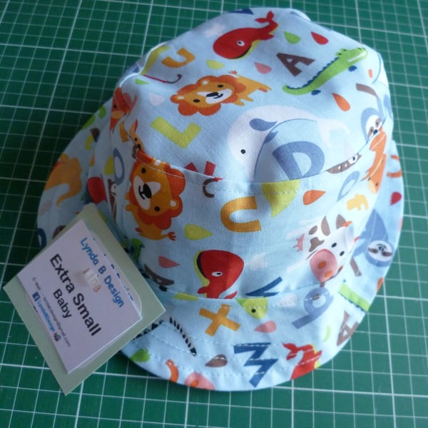 Sun Hats, Bucket Hats. Babies, Children Adult sizes, Reversible 100% Cotton